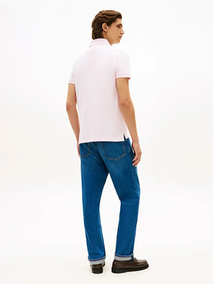 Polo Slim fit in piqué di cotone Uomo Tommy Hilfiger Rosa Chiaro art. MW0MW17771 TOG, foto 2 di 3