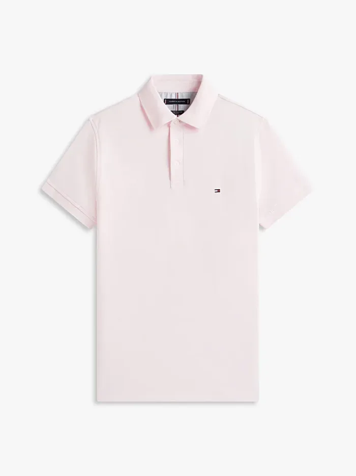 Polo Slim fit in piqué di cotone Uomo Tommy Hilfiger Rosa Chiaro art. MW0MW17771 TOG, foto 3 di 3