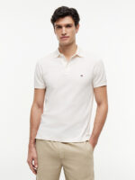 Polo Slim fit in piqué di cotone Uomo Tommy Hilfiger Avorio art. MW0MW17771 Z00