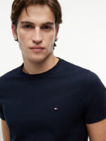 T-shirt Uomo Tommy Hilfiger Slim fit Bianco in Cotone con Bandierina cod MW0MW27539 DW5 - immagine 3