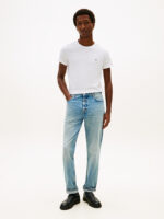 T-shirt Uomo Tommy Hilfiger Slim fit Bianco in Cotone con Bandierina cod MW0MW27539 YBR - immagine 3