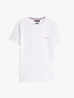 T-shirt Uomo Tommy Hilfiger Slim fit Bianco in Cotone con Bandierina cod MW0MW27539 YBR - immagine 5