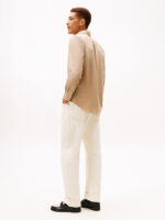 Camicia Uomo Tommy Hilfiger in Popeline Beige Tortora Fit cod MW0MW37550 AFE - immagine 4