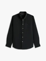 Camicia Uomo Tommy Hilfiger in Popeline Nera Regular Fit cod MW0MW39988 BDS