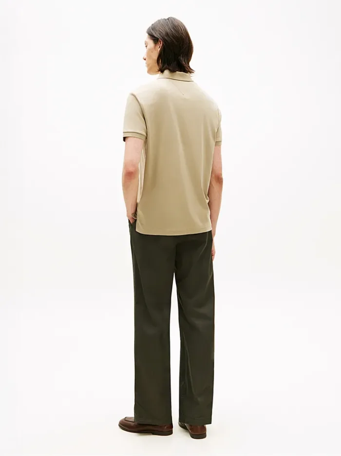 Polo Regular Fit in Maglina Cotone Uomo Tommy Hilfiger Beige art. MW0MW39994 M03, foto 3 di 3