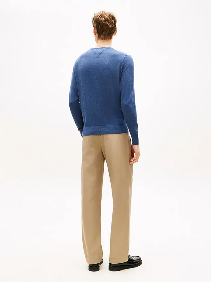 Maglioncino Girocollo in Cotone Uomo Tommy Hilfiger Blu Avion art. MW0MW39999 DVI, foto 3 di 3