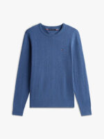 Maglioncino Girocollo in Cotone Uomo Tommy Hilfiger Blu Avion art. MW0MW39999 DVI