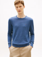 Maglioncino Girocollo in Cotone Uomo Tommy Hilfiger Blu Avion art. MW0MW39999 DVI - immagine 2