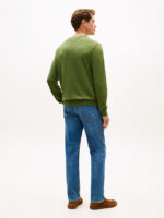Maglioncino Girocollo in Cotone Uomo Tommy Hilfiger Verde art. MW0MW39999 L01 - immagine 3