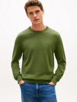 Maglioncino Girocollo in Cotone Uomo Tommy Hilfiger Verde art. MW0MW39999 L01 - immagine 2