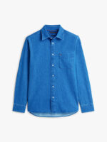 Camicia Uomo Tommy Hilfiger regular fit in Mid Blue Denim con bandierina cod MW0MW40494 1A4 - immagine 5