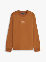 T-shirt Uomo Tommy Hilfiger regular fit Beige khaki a maniche lunghe in jersey con logo cod MW0MW41454 GWP - immagine 5