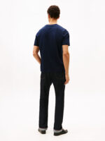 T-shirt Uomo Tommy Hilfiger Regular fit Blu Notte in Jersey con Grafica Frontale cod MW0MW41455 DW5 - immagine 2