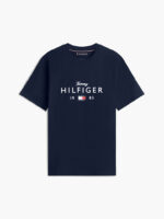 T-shirt Uomo Tommy Hilfiger Regular fit Blu Notte in Jersey con Grafica Frontale cod MW0MW41455 DW5 - immagine 3