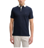Polo regular fit in piqué Uomo Tommy Hilfiger Blu Notte con ricamo sul colletto art. MW0MW41605 C1G