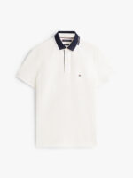 Polo regular fit in piqué Uomo Tommy Hilfiger Bianca con ricamo sul colletto art. MW0MW41605 YBL - immagine 3