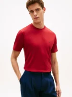 T-shirt Regular Fit Global Stripe in jersey Uomo Tommy Hilfiger Rossa art. MW0MW42393 XIT