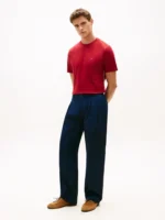 T-shirt Regular Fit Global Stripe in jersey Uomo Tommy Hilfiger Rossa art. MW0MW42393 XIT - immagine 2