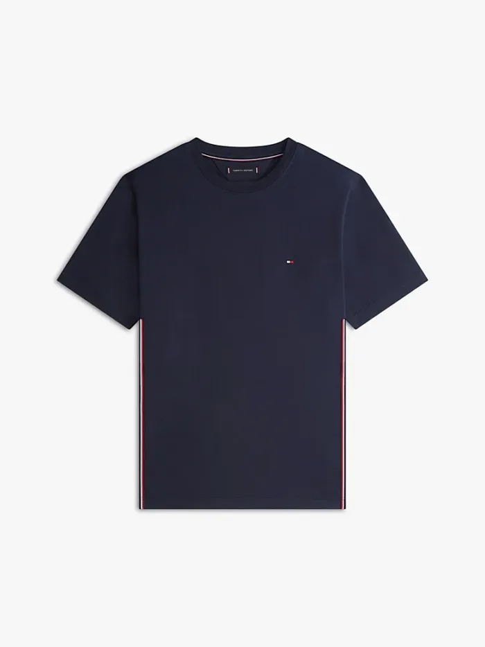 T-shirt Regular Fit Global Stripe in jersey Uomo Tommy Hilfiger Blu art. MW0MW42393 DW5, foto 3 di 3