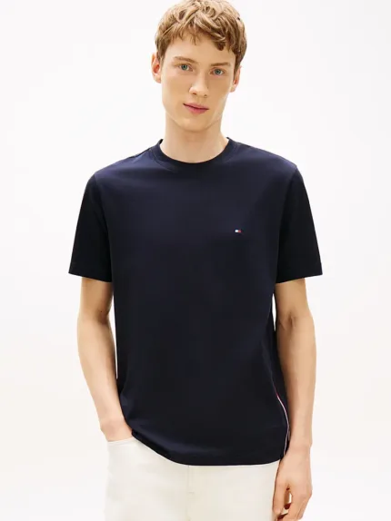 T-shirt Regular Fit Global Stripe in jersey Uomo Tommy Hilfiger Blu art. MW0MW42393 DW5