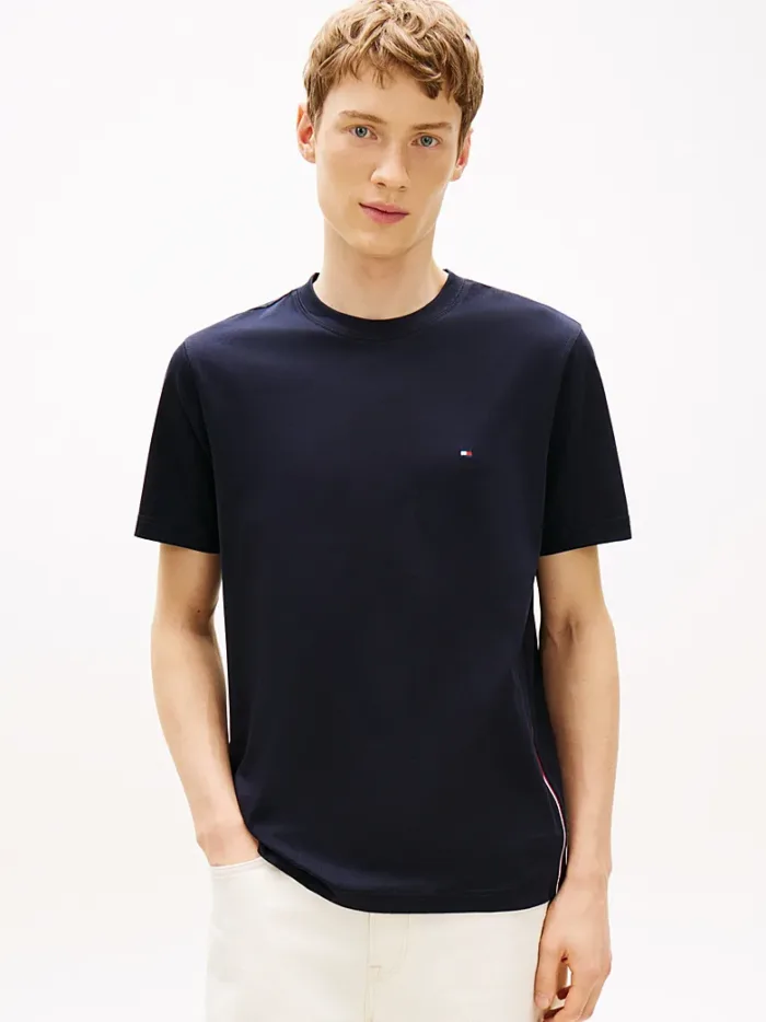 T-shirt Regular Fit Global Stripe in jersey Uomo Tommy Hilfiger Blu art. MW0MW42393 DW5, foto 1 di 3