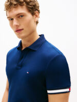Polo Slim Fit in Maglina Cotone Uomo Tommy Hilfiger Blu art. MW0MW42743 DCC - immagine 3