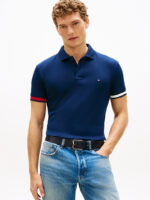 Polo Slim Fit in Maglina Cotone Uomo Tommy Hilfiger Blu art. MW0MW42743 DCC - immagine 2