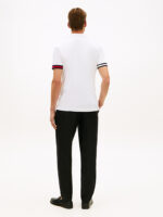 Polo Slim Fit in Maglina Cotone Uomo Tommy Hilfiger Bianca art. MW0MW42743 YBR - immagine 3