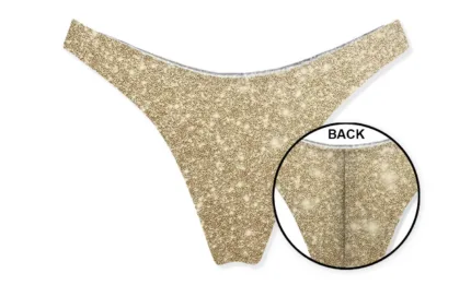 Slip Perizoma Mc2 Saint Barth Oro art. Naomi Overlock Lurex Gold SIlver