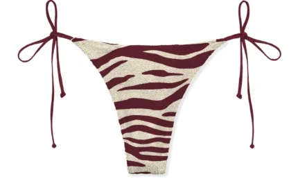Slip Perizoma Mc2 Saint Barth Stampa Zebrata Bordeaux art. Norah Wp Crinkle Zebra Color 1045