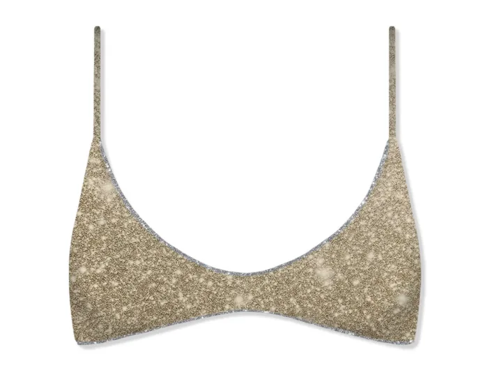 Bralette Mc2 Saint Barth Oro art. Paloma Overlock Lurex Gold SIlver, foto 1 di 1