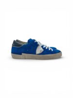 Sneakers Uomo Philippe Model Paris Prsx in Camoscio Blu Elettrico e Spoiler Blu art. PRLU XS17