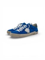 Sneakers Uomo Philippe Model Paris Prsx in Camoscio Blu Elettrico e Spoiler Blu art. PRLU XS17 - immagine 3