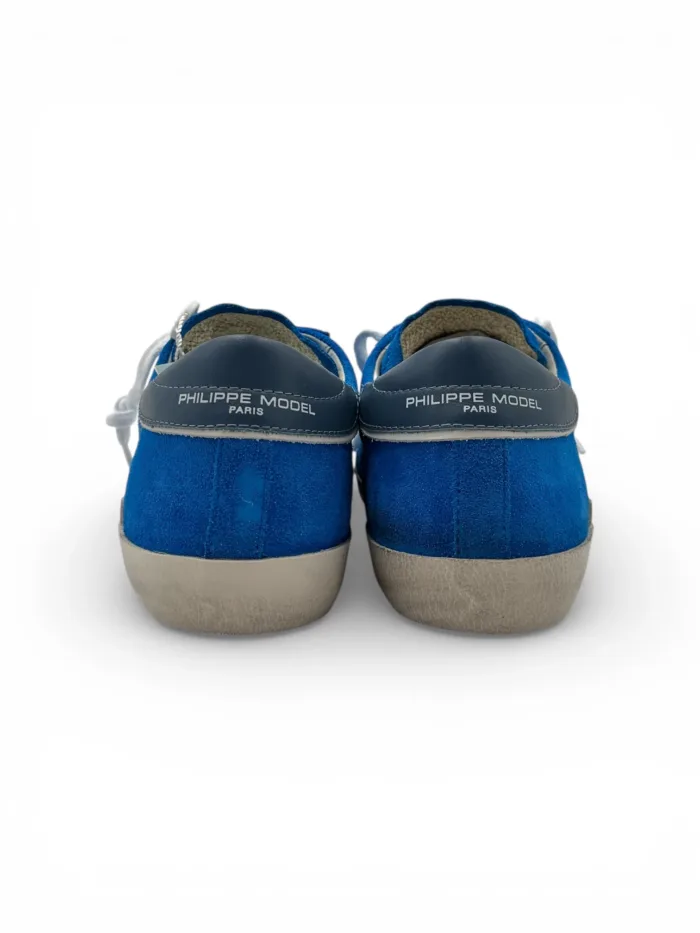 Sneakers Uomo Philippe Model Paris Prsx in Camoscio Blu Elettrico e Spoiler Blu art. PRLU XS17, foto 4 di 4