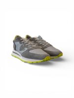 Sneakers Uomo Philippe Model Tropez Haute In Camoscio e Nylon Grigio con Dettagli Fluo art. TKLU WRN2 - immagine 2