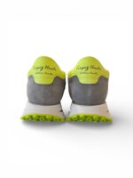 Sneakers Uomo Philippe Model Tropez Haute In Camoscio e Nylon Grigio con Dettagli Fluo art. TKLU WRN2 - immagine 4