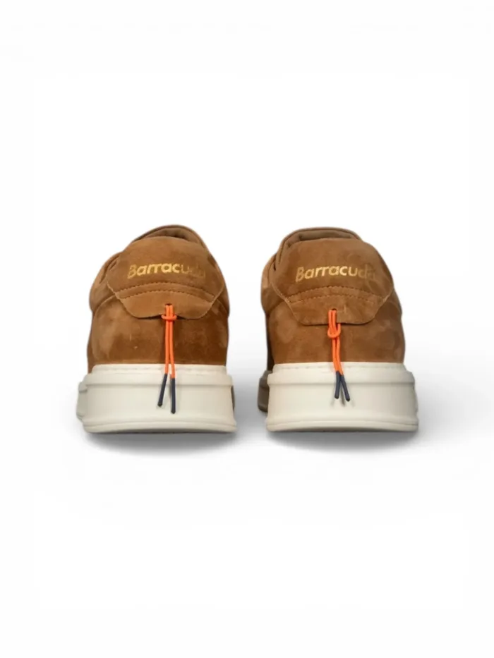 Sneakers Uomo Barracuda Phoenix in Camoscio Traforato Cuoio art. BU3612A V2753 Rhum, foto 4 di 4