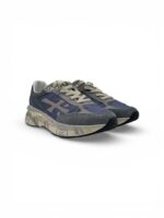 Sneakers Premiata Uomo in Camoscio Grigio e Nylon Blu art. Moerun 8077 - immagine 2