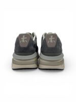 Sneakers Premiata Uomo in Camoscio Grigio e Nylon Blu art. Moerun 8077 - immagine 5