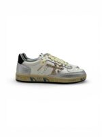 Sneakers Premiata Donna in Pelle Bianca e Argento art. Bskt Clayd 8170
