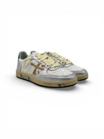 Sneakers Premiata Donna in Pelle Bianca e Argento art. Bskt Clayd 8170 - immagine 2