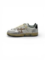Sneakers Premiata Donna in Pelle Bianca e Argento art. Bskt Clayd 8170 - immagine 4