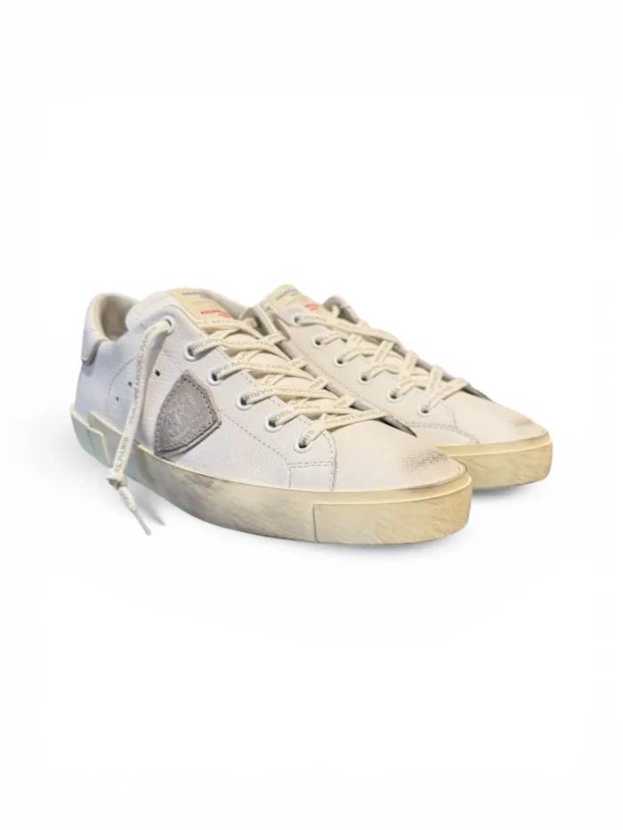 Sneakers Uomo Philippe Model Paris Prsx in Pelle Bianca art. PRLU FG01, foto 2 di 5