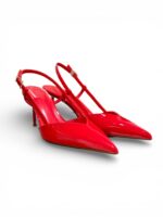 Slingback Sergio Levantesi in Vernice Rossa Tacco 8 cm art. Giulia6 Vernice Rosso - immagine 2