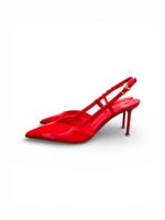 Slingback Sergio Levantesi in Vernice Rossa Tacco 8 cm art. Giulia6 Vernice Rosso - immagine 3