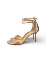 Sandalo Sergio Levantesi in Pelle Platino Tacco 7,5 cm art. Goldie6 Lizard Platino - immagine 3