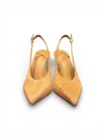 Slingback Sergio Levantesi in Camoscio Sabbia Tacco 9,5 cm art. Mole6 Camoscio Sand - immagine 3