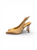 Slingback Sergio Levantesi in Camoscio Sabbia Tacco 9,5 cm art. Mole6 Camoscio Sand - immagine 4