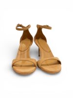 Sandalo Sergio Levantesi in Camoscio Sabbia Tacco 7,5 cm art. Goldie6 Camoscio Sand - immagine 3