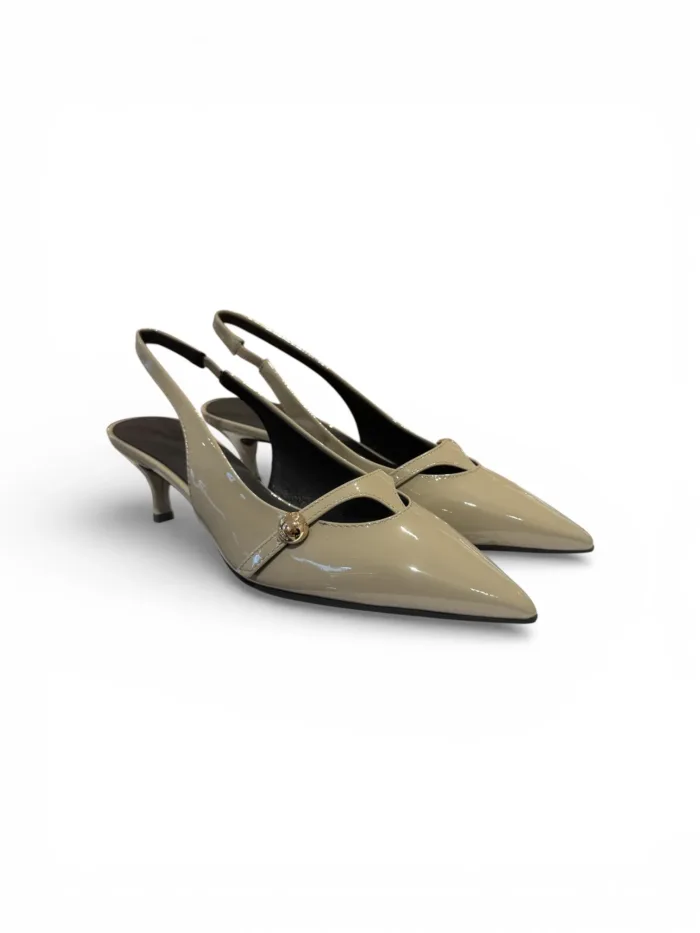 Slingback Furla in Vernice Tortora Tacco 7 cm art. YK50SFE-X70000, foto 2 di 6